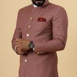 Classic Rosewood Achkan for Men | Elegant Ethnic Wear | Jaipurio